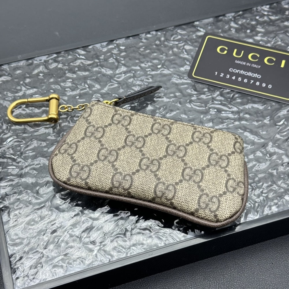 Ophidia GG Supreme Canvas Key Case Beige Ebony 12Cm OPHIDIA Bag