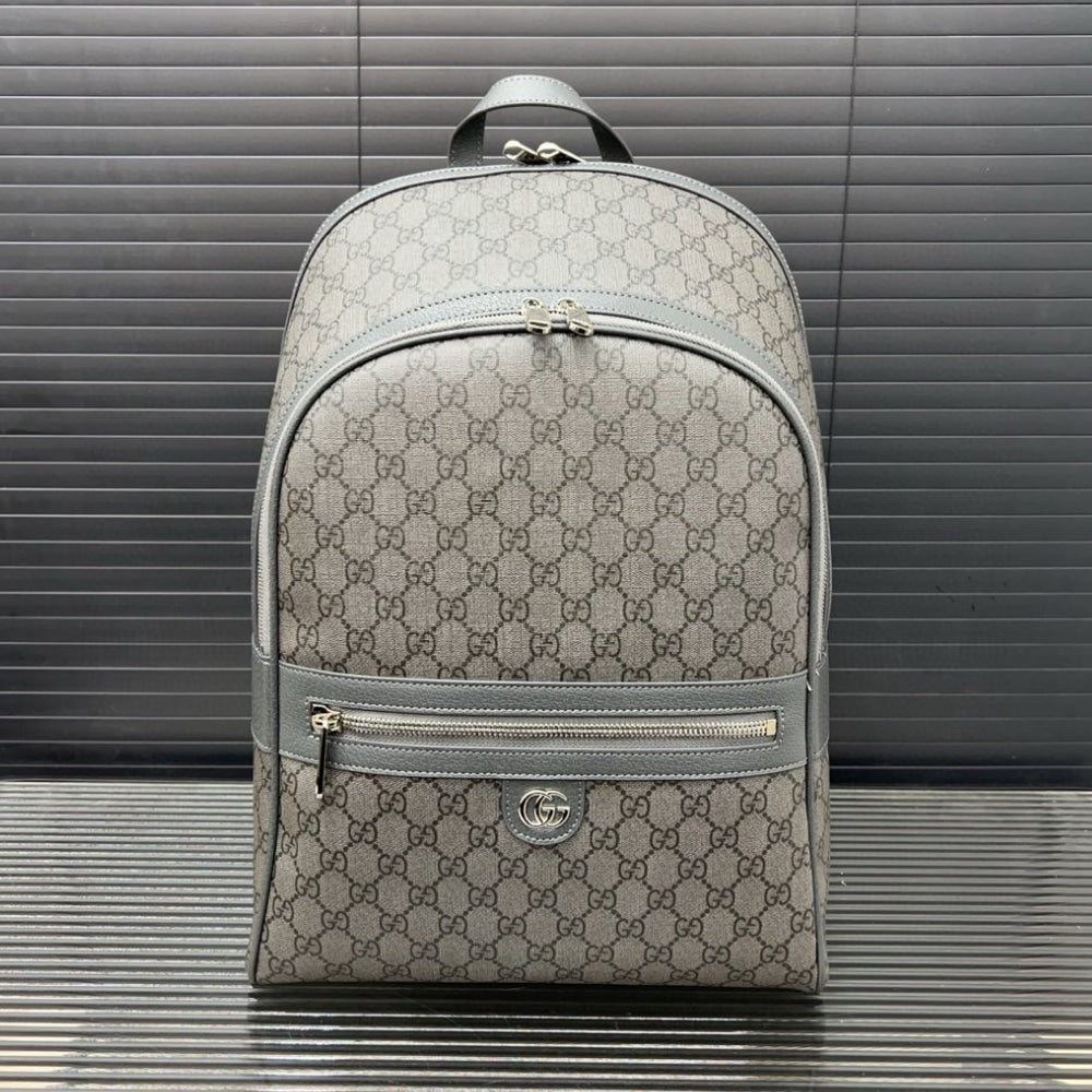 Ophidia Medium GG Supreme Canvas Backpack Grey 43cm 821938 Faefh 8793 OPHIDIA Bag