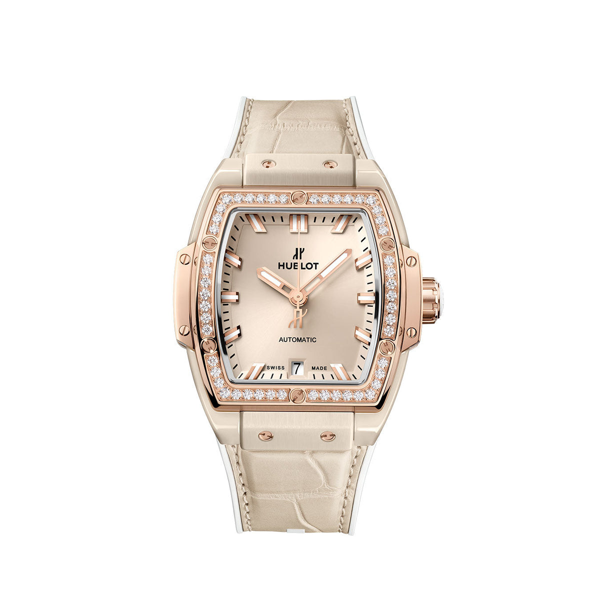 Luxury Watch Spirit of Big Bang BEIGE CERAMIC KING GOLD DIAMONDS watch