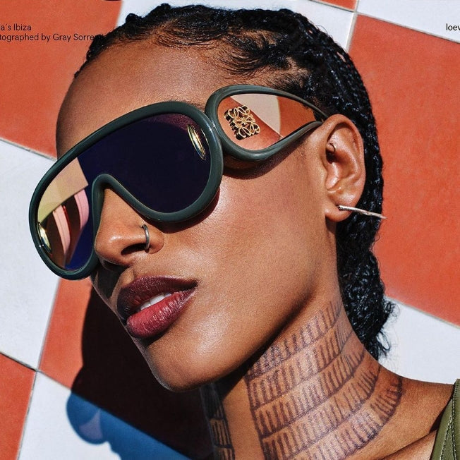 2024 Large Frame One Piece Printed Sunglasses