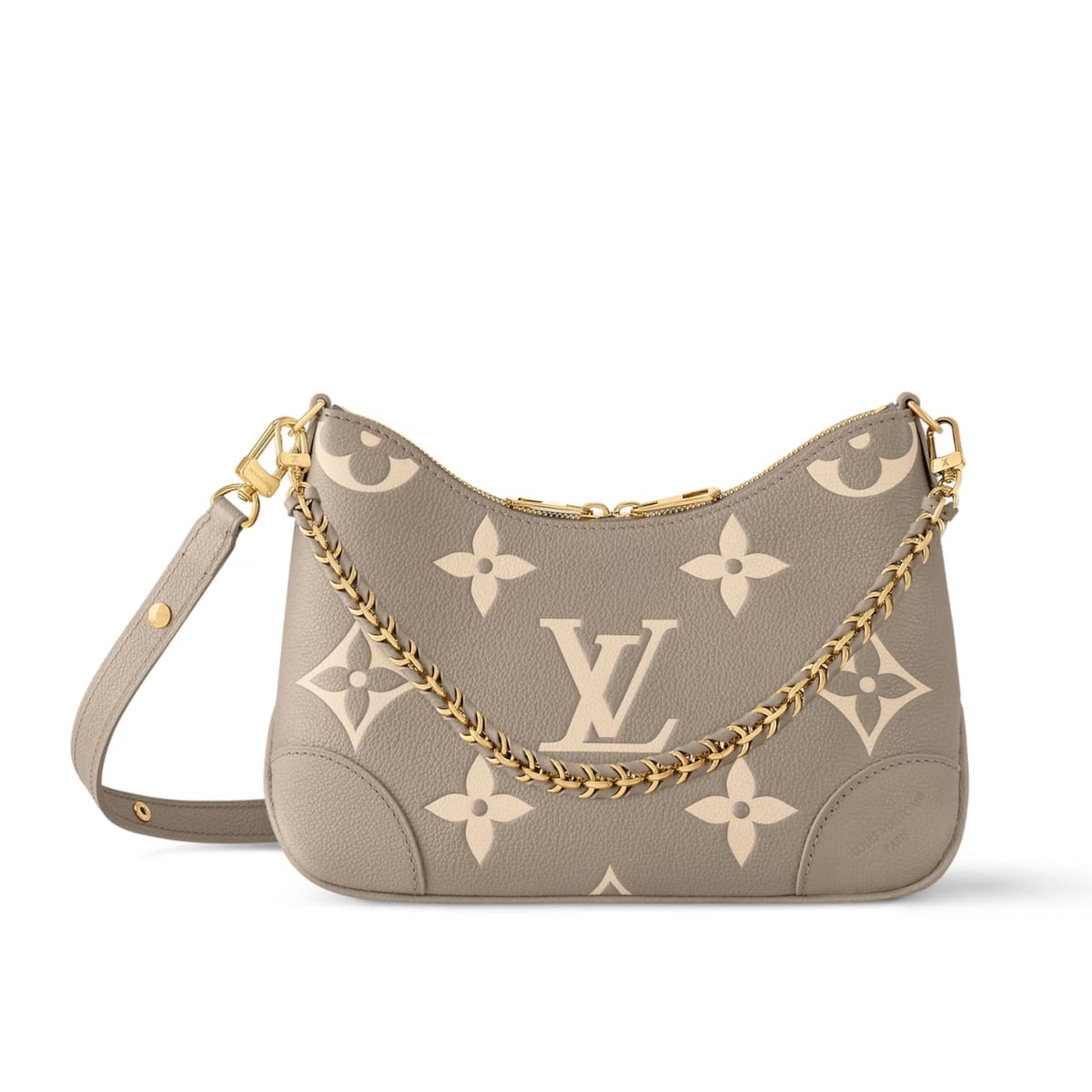 Boulogne PM Bicolor Monogram Empreinte Shoulder Bag Crème 26cm M13224 BOULOGNE Bag