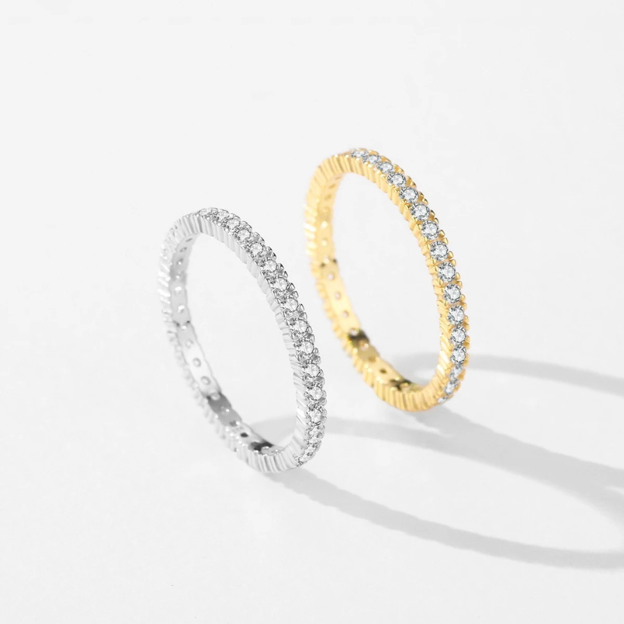 Elegant CZ Promise Ring – 925 Sterling Silver