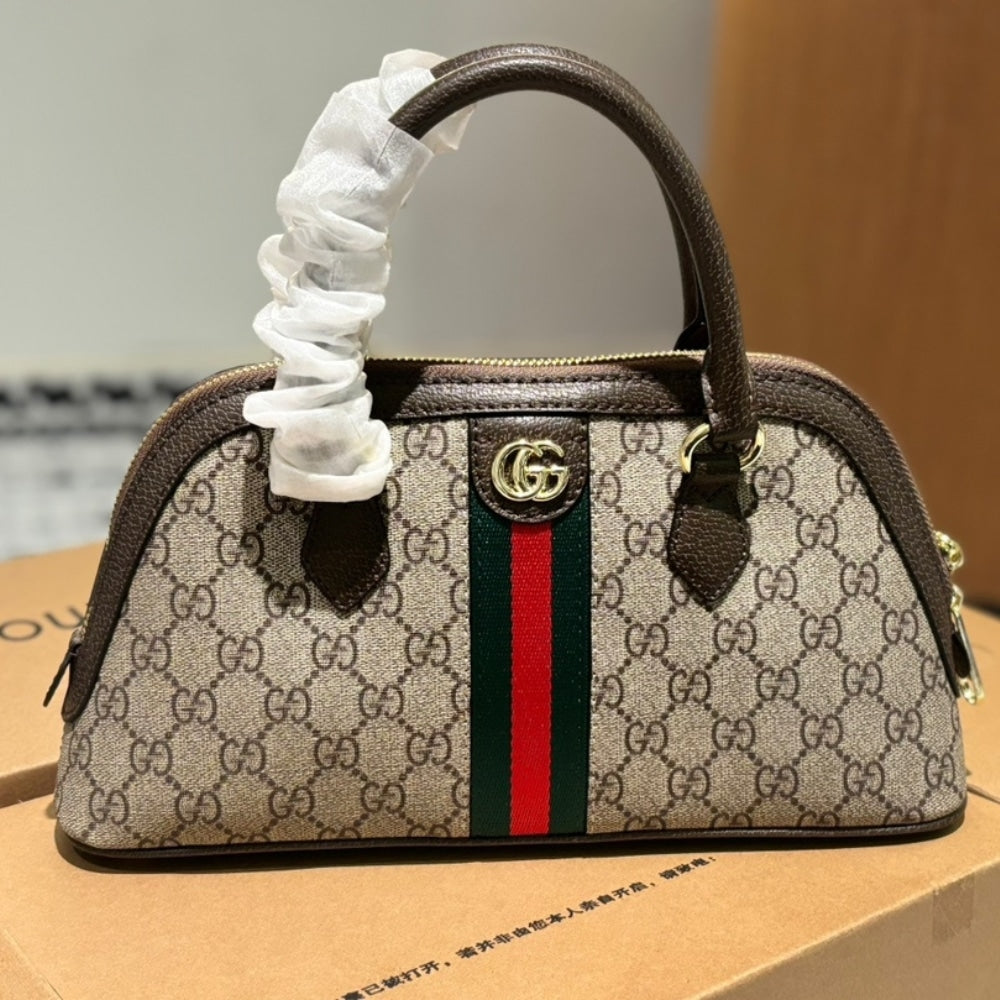 Ophidia Small GG Supreme Canvas Top Handle Bag Beige Ebony 30Cm OPHIDIA Bag