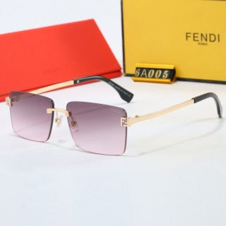 2026 Half-frame metal gradient sunglasses