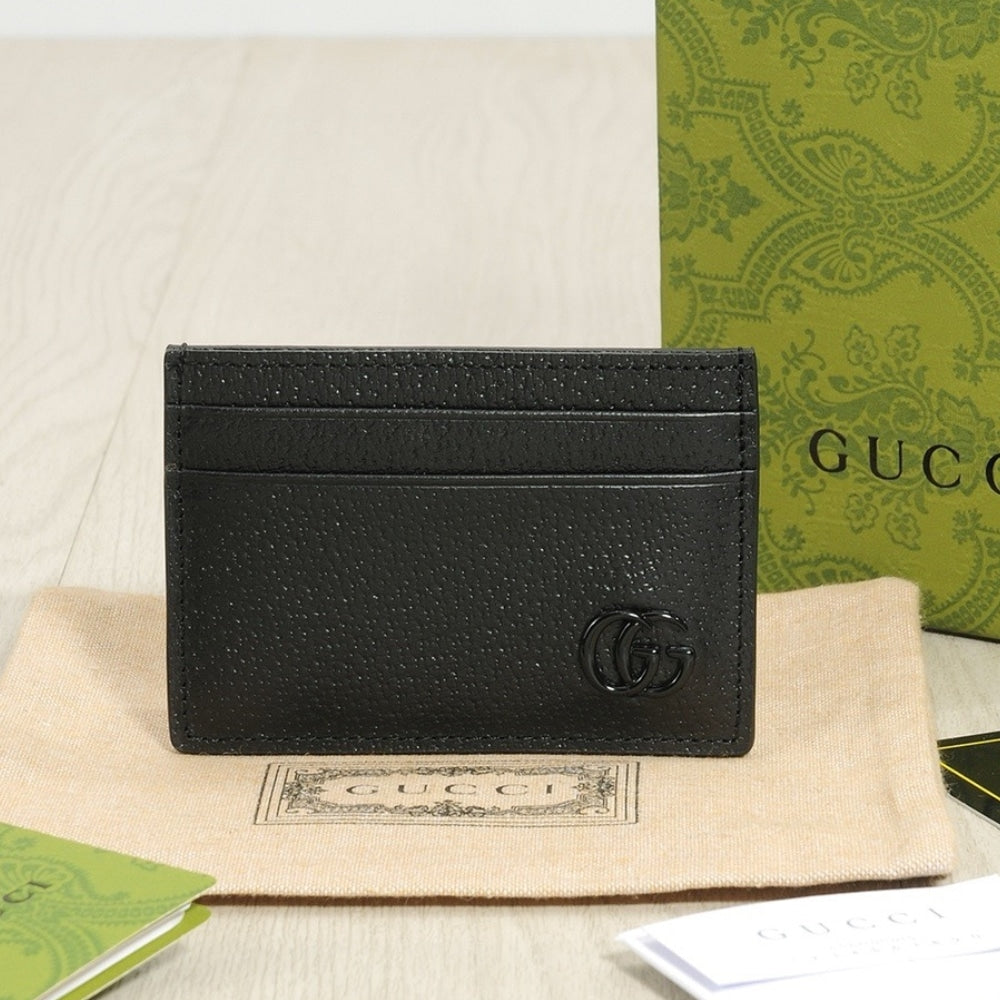 GG Marmont Leather Card Case Black 10Cm 657588 1T56F 1000 MARMONT Bag