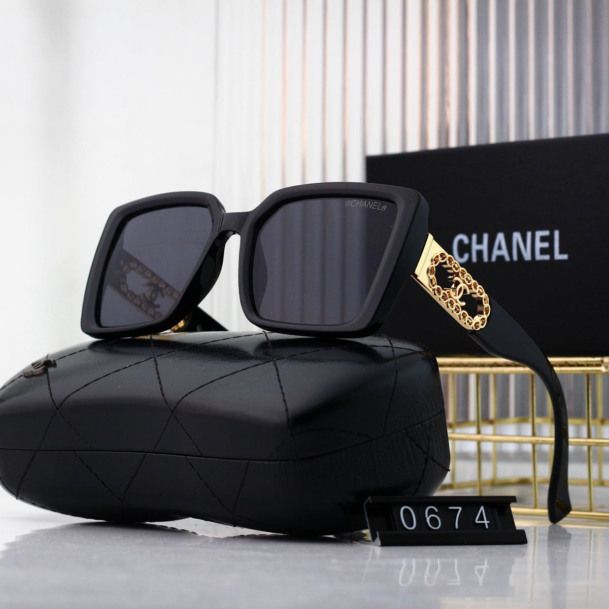2026 Square full frame new sunglasses 0674