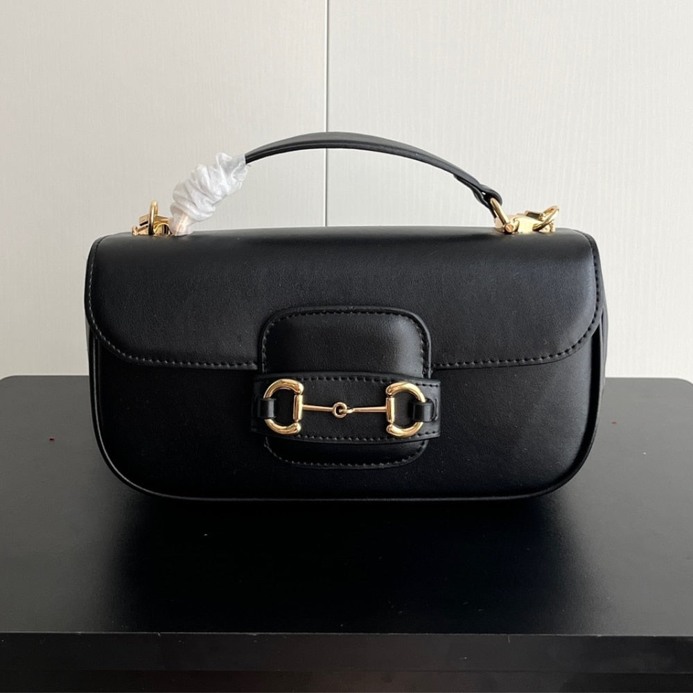 Horsebit 1955 Small Leather Top Handle Bag Black 22Cm 815206 Aaefh 1000 Horsebit 1955 Bag