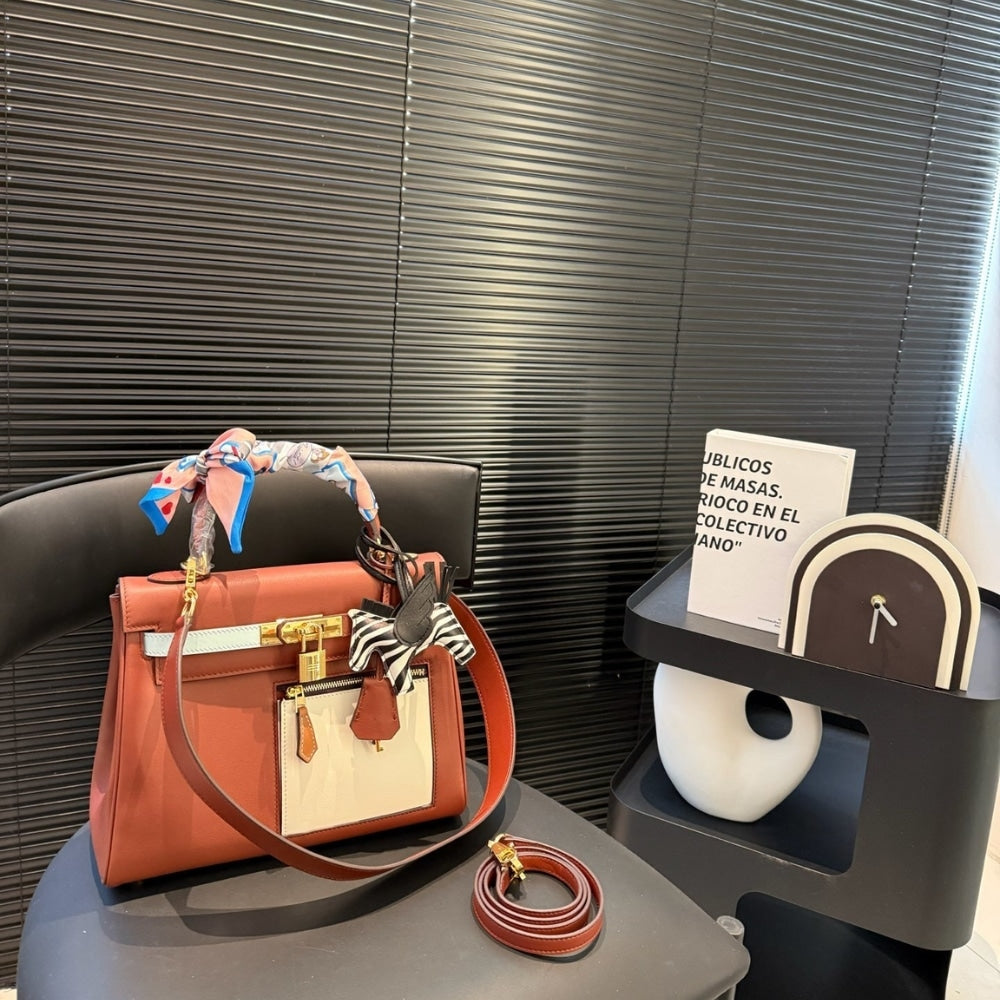 Kelly 28 Retourne Gold Tone Hardware Handbag Orange 28Cm Kelly Bag