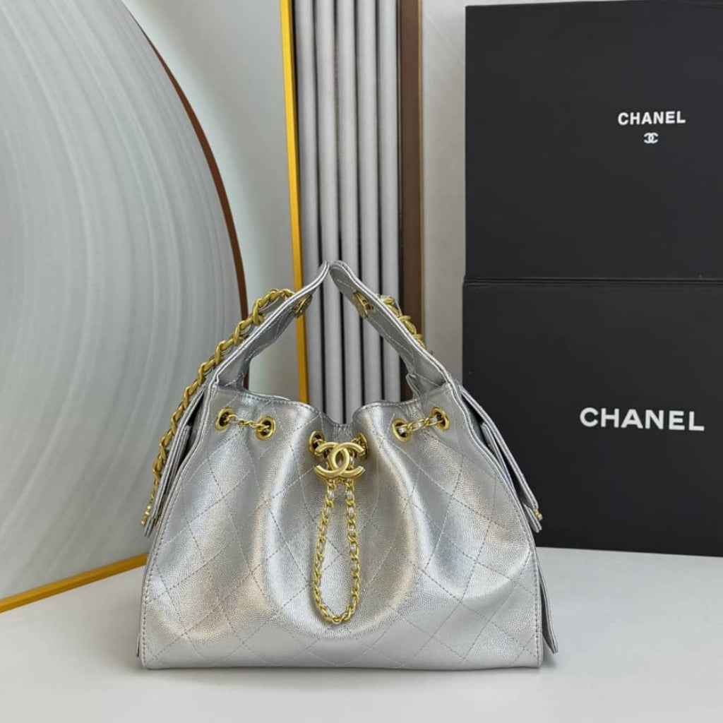 25 Small Metallic Handbags Silver 26cm AS5293 B20405 NZV67 25 New Collection Bag