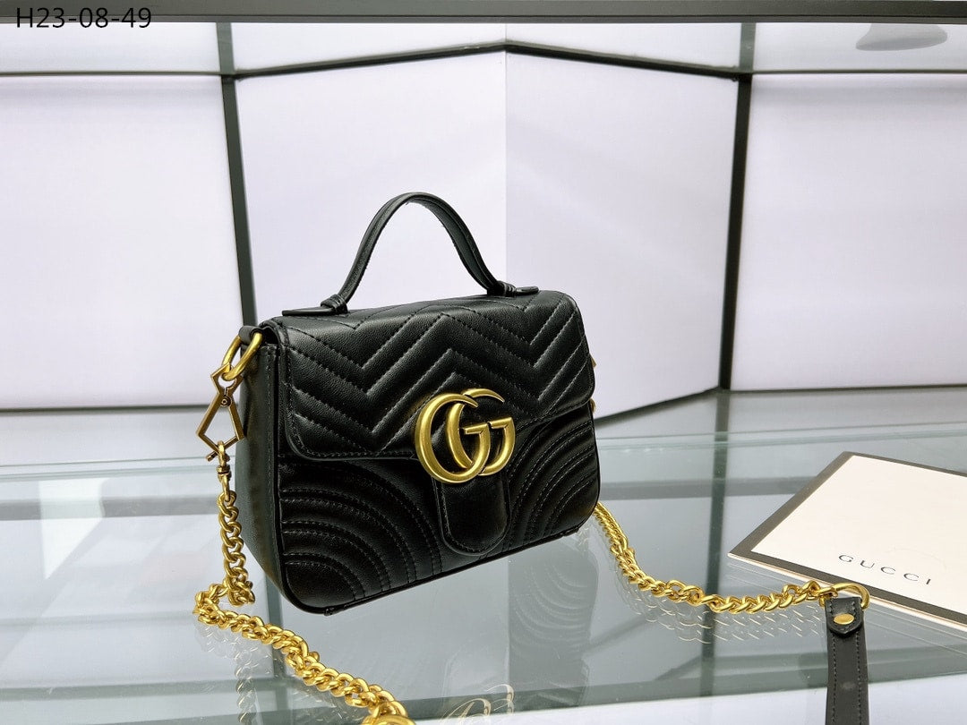 GG Marmont Mini Matelasse Leather Top Handle Bag Black 20Cm 547260 Dtdit 1000 MARMONT Bag