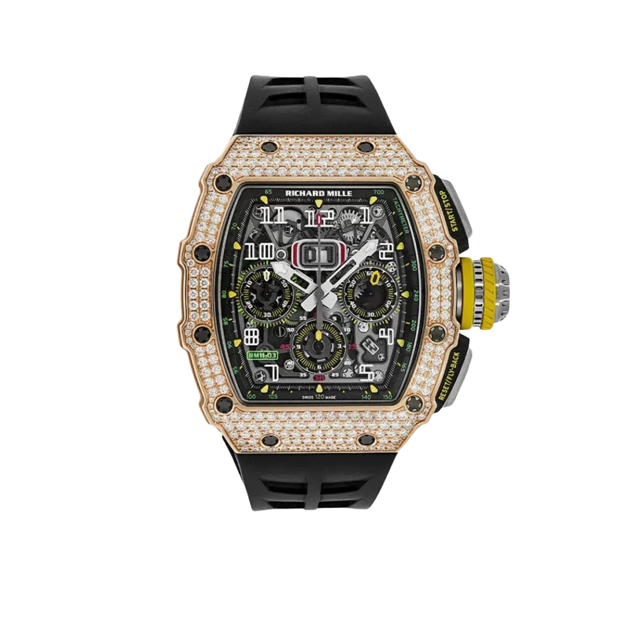 Rose Gold-Tone Diamond-Set Flyback Chronograph Watch product image