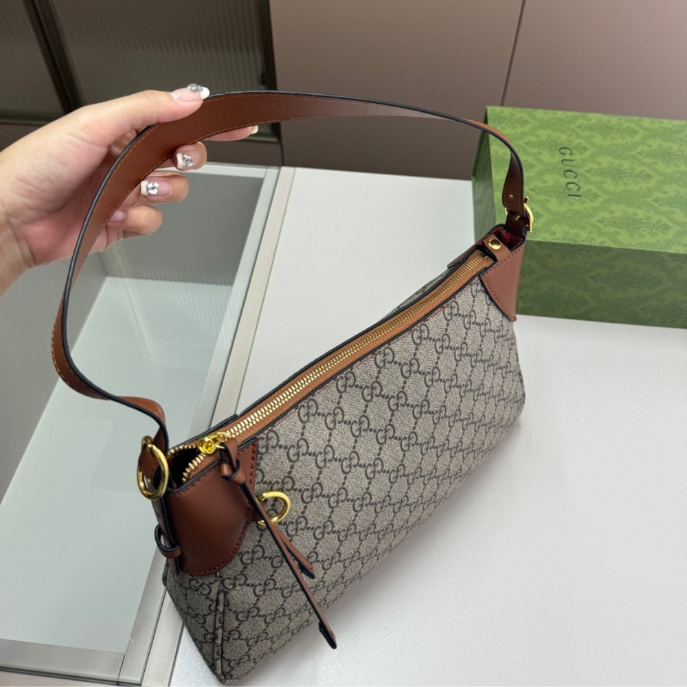 GG Emblem Small GG Monogram Shoulder Bag Beige And Brown 30Cm 815218 Faeaa 9762 Emblem Bag