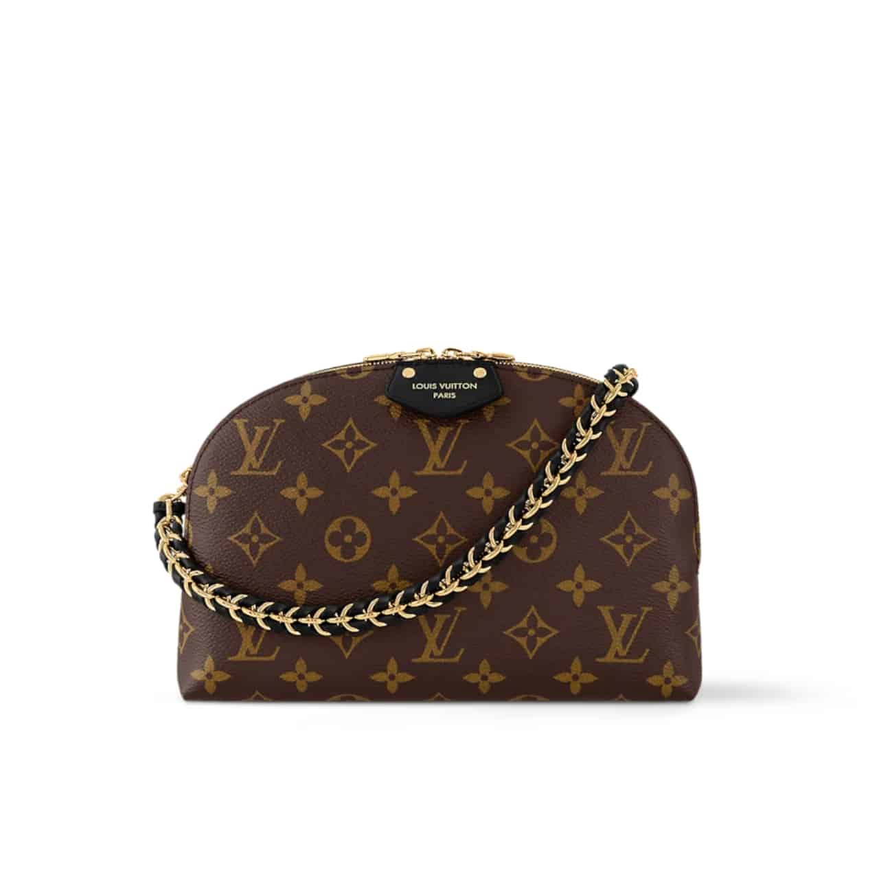 Be Alma Monogram Canvas Shoulder Bag Brown Black 20Cm M12996 ALMA Bag
