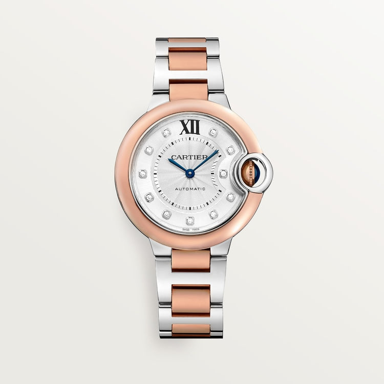 Unworn wrist watch Ballon Bleu de wrist watch, Stainless Steel and 18k Rose Gold, 33mm, Ref# W3BB0021, box and papers watch