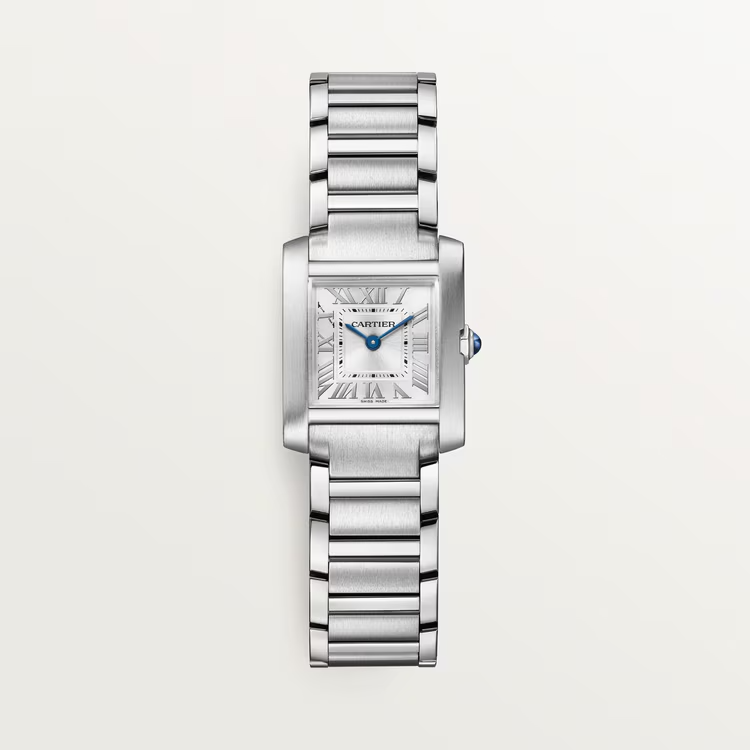 Unworn wrist watch Tank Francaise de wrist watch, Small Stainless Steel, 25.7mm x 21.2mm, Ref# WSTA0065, box and papers watch