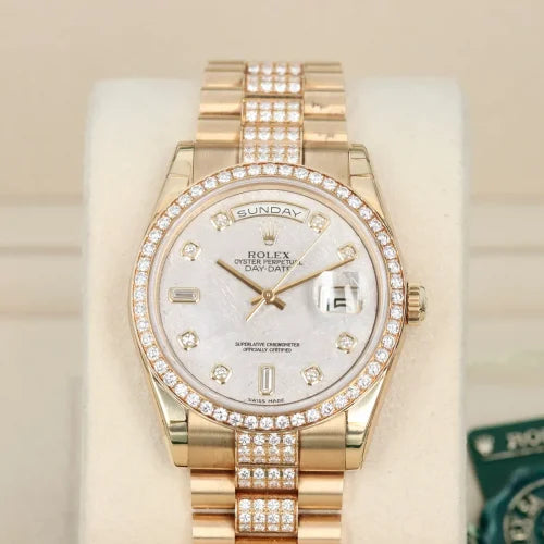 wrist watch Day-Date 40MM Meteorite Dial Yellow Gold President Bracelet watch