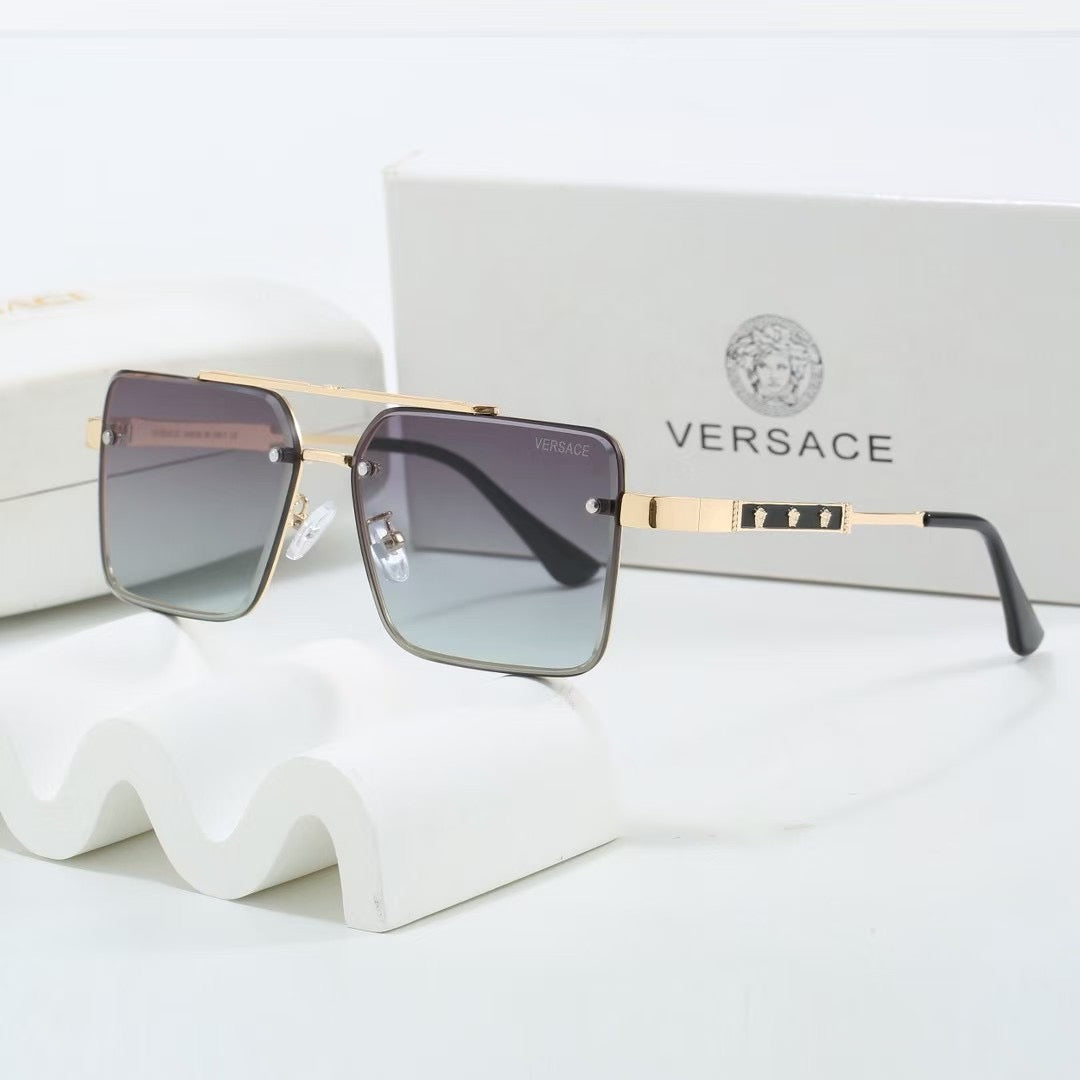2026 Gradient two-tone metal square sunglasses
