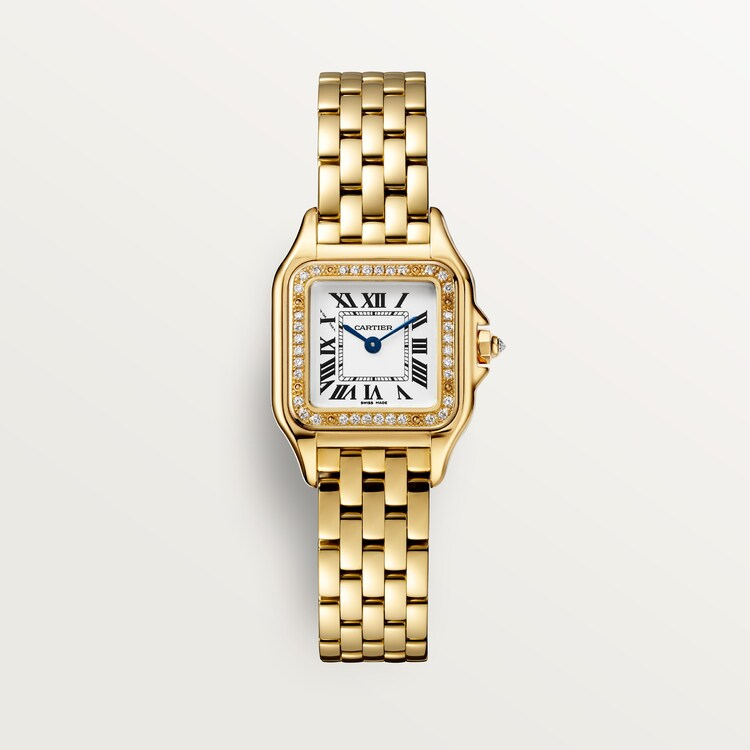 Unworn wrist watch Panthère de wrist watch Small, 18k Yellow Gold, Diamonds, 22mm x 30mm, Ref# WJPN0067, box and papers watch