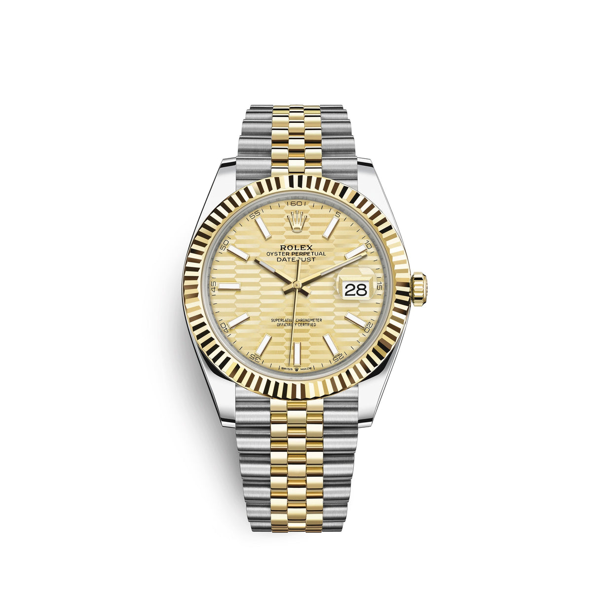 wrist watch Datejust 41mm, Oystersteel and 18k Yellow Gold, Ref# 126333-0022 watch