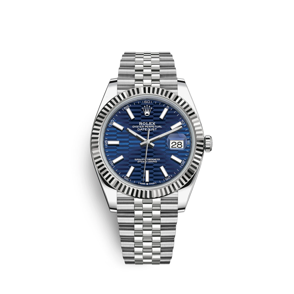wrist watch Datejust 41mm, Oystersteel and 18k White Gold, Ref# 126334-0032 watch