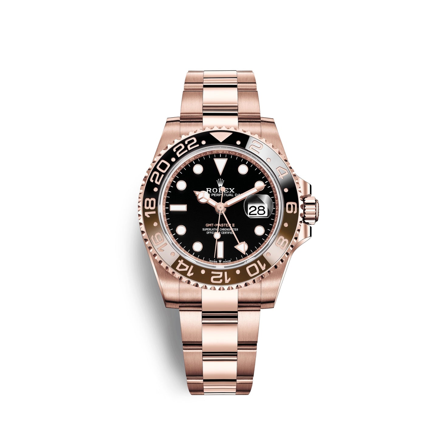 wrist watch GMT-Master II Rootbeer, 18k Everose gold, 40mm, Ref# 126715chnr-0001 watch