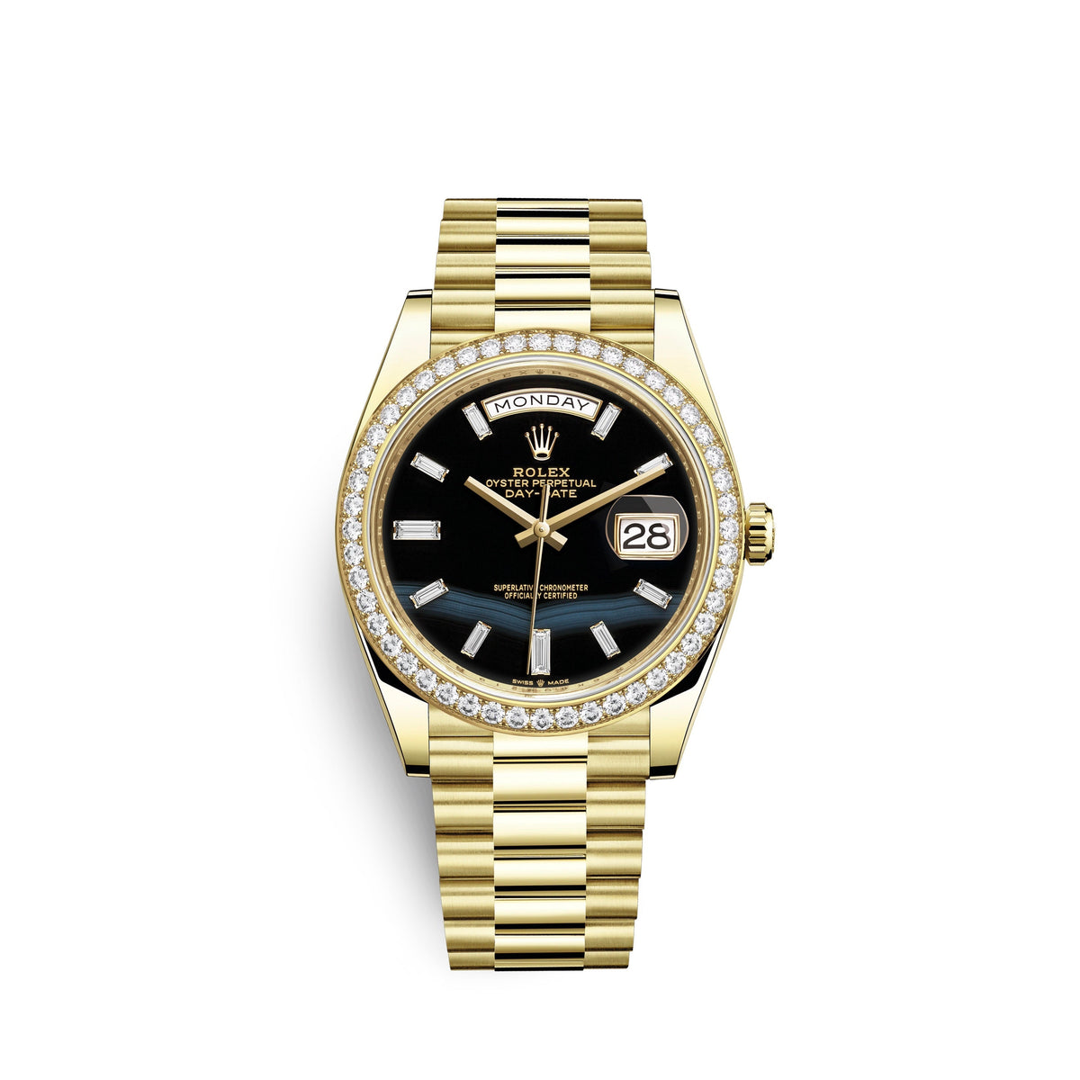 wrist watch Day-Date, 40mm, 18k Yellow Gold and Diamonds, Ref# 228348rbr-0039 watch