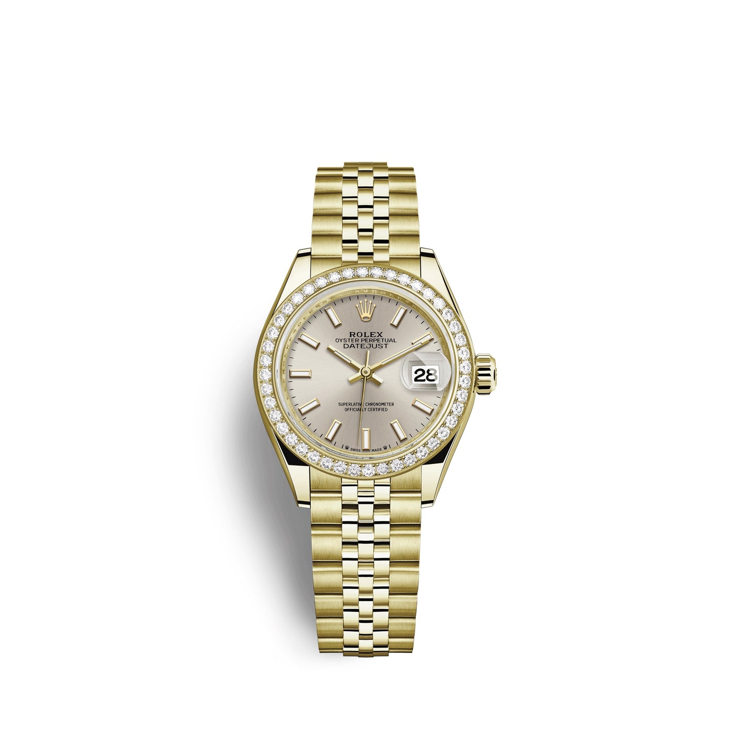 wrist watch Lady-Datejust 28, 18kt Yellow Gold and diamonds, Ref# 279138RBR-0012 watch
