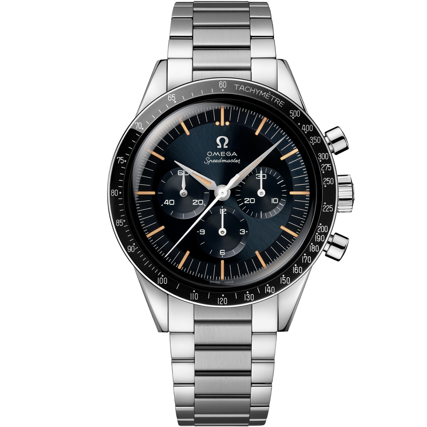 Unworn, wrist watch Speedmaster First wrist watch in Space, Co-Axial Chronograph, 39,7mm, Ref# 310.30.40.50.06.001, box and papers watch