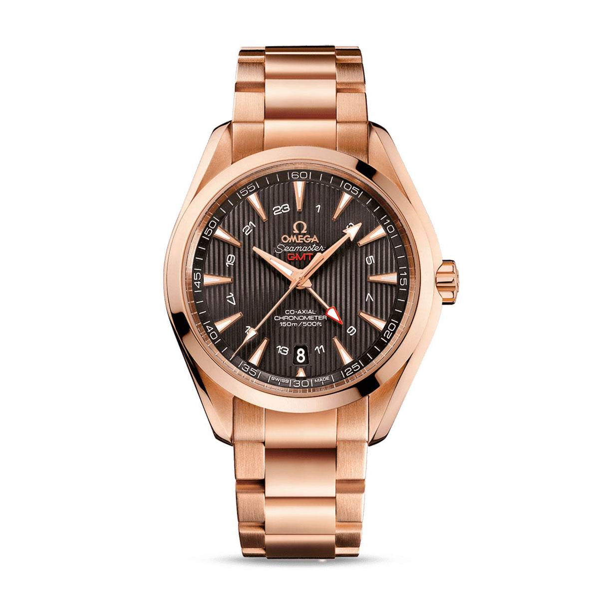 wrist watch Seamaster AQUA TERRA 150M CO‑AXIAL CHRONOMETER GMT Ref# 231.50.43.22.06.002 watch