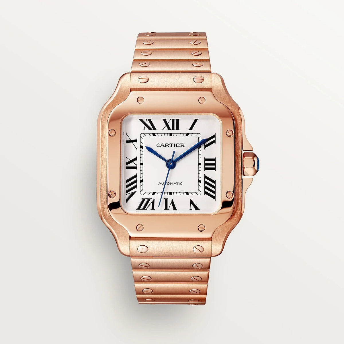 Unworn wrist watch Santos de wrist watch, 18k Rose Gold, 35.1mm, Ref# WGSA0031, box and papers watch