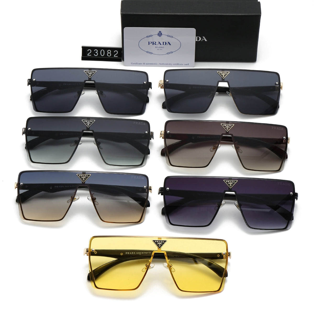 2026 One-Piece Triangle Logo HD Sunglasses