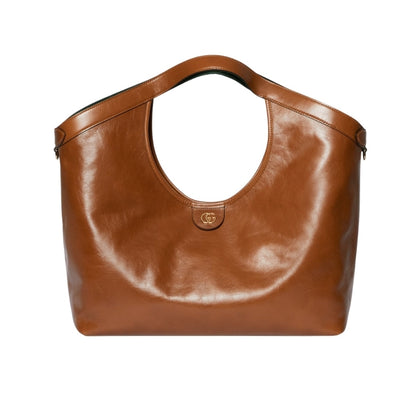 Giglio Large Leather Tote Bag Dark Brown 60Cm 853971 AAF2H 7645 Giglio Bag