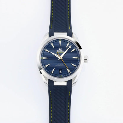 Celestial Aqua Sport 150M 41mm Steel On Rubber Strap Blue Dial 9293