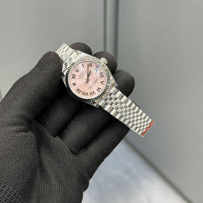 [Super Clone] Regency Classic Date 31 mm Five-Link Fluted Bezel Pink Dial 278274 8801