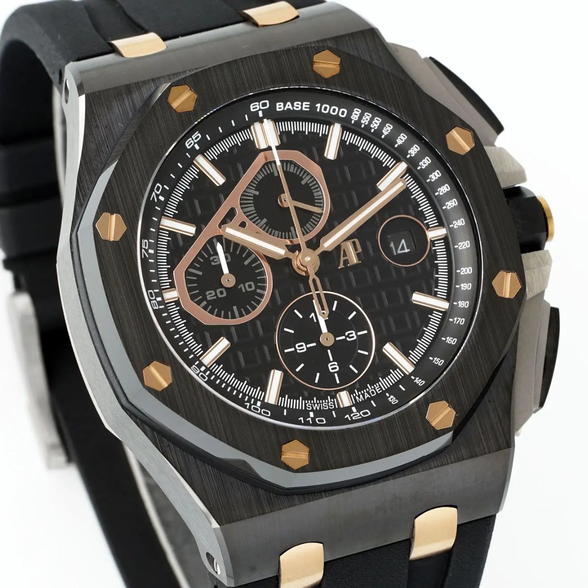 Prestige Atelier Coastal Sport Chronograph 44mm Black Dial Black Ceramic Rose Gold 3188