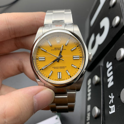 Regency Timeless Perpetual 41 mm Timeless Trapeze Bezel Yellow Dial 9577