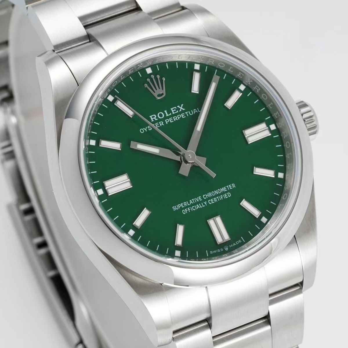 [Super Clone] Regency Timeless Perpetual 36 mm Timeless Trapeze Bezel Green Dial 126000 5357