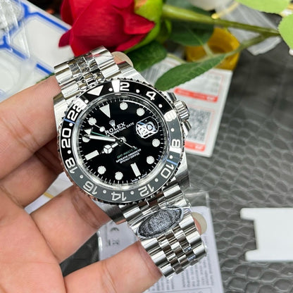 [Super Clone] Regency Traveller Traveller 40 mm Timeless Gray and black Bezel Black Dial 126710GRNR 5159