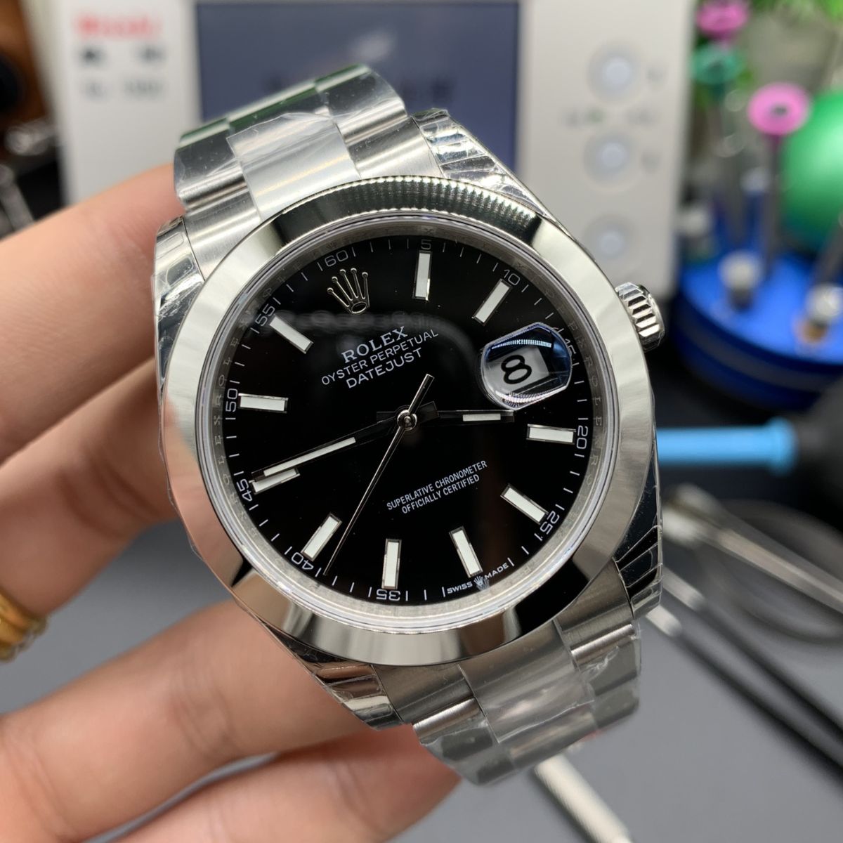 Regency Classic Date 41 mm Timeless Smooth Bezel Bright black Dial 126300 6457