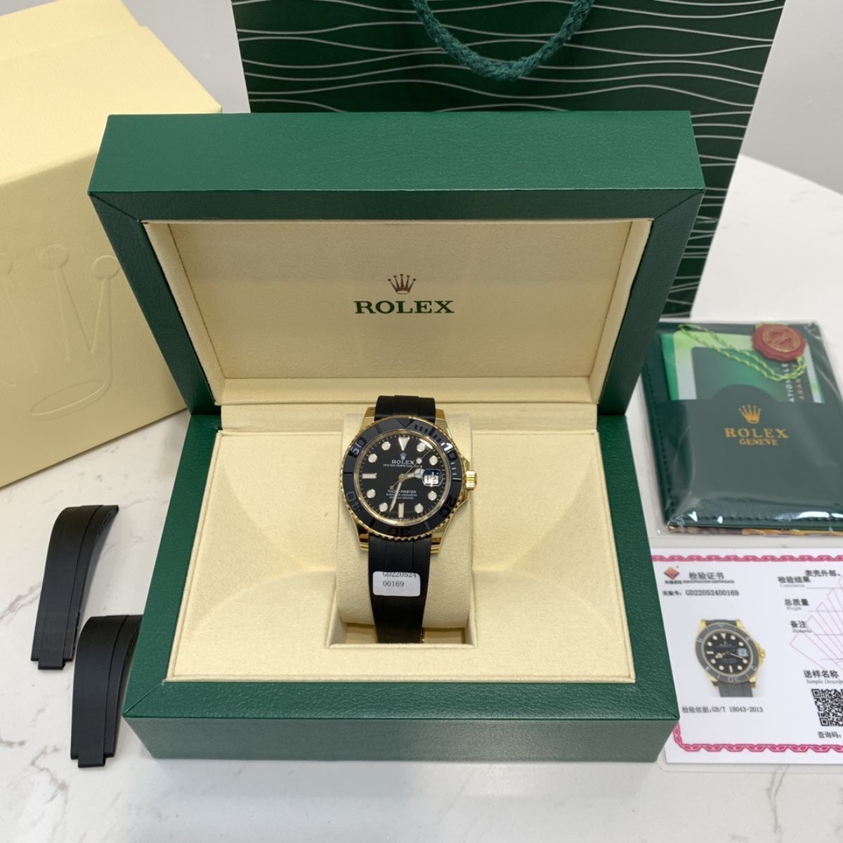 [Super Clone] Regency Marine Master 42 mm Rubber Black Ceramic Bezel Black Dial 226658 6653