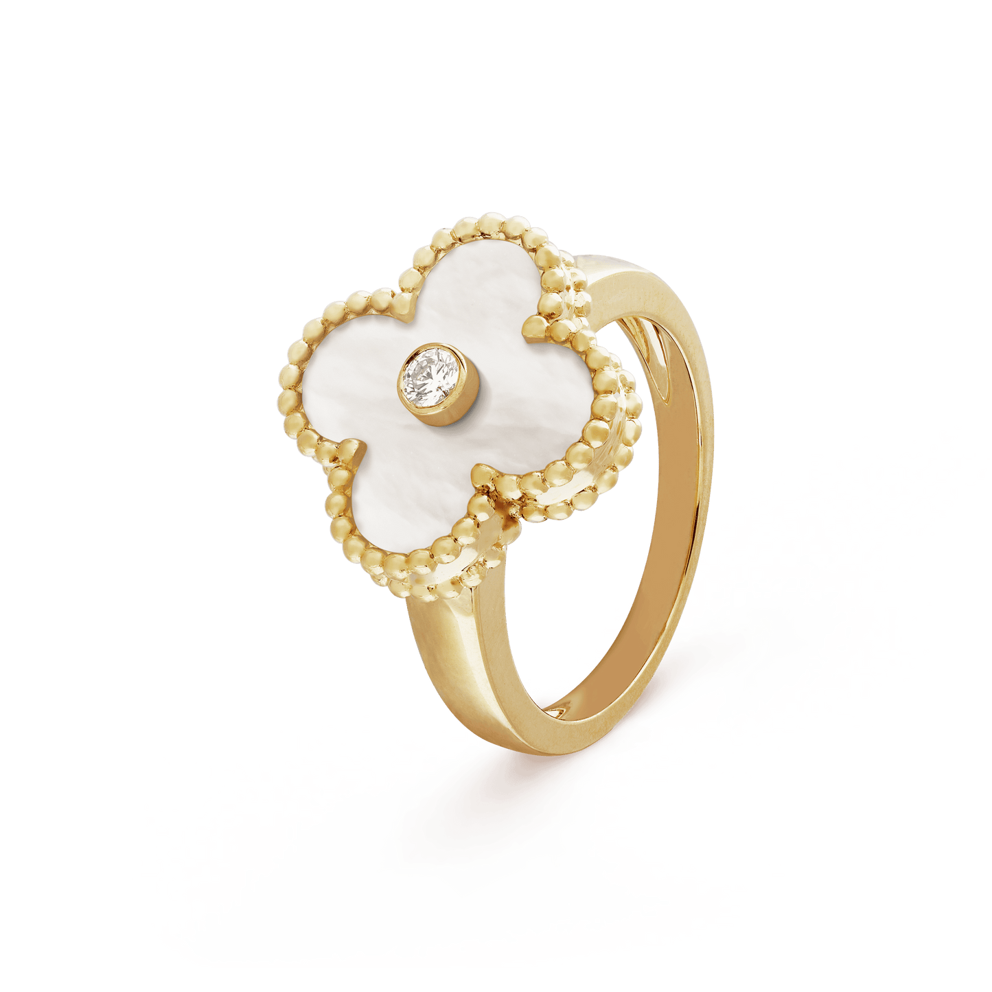 18K Celestial Vintage Alhambra Pearl Ring