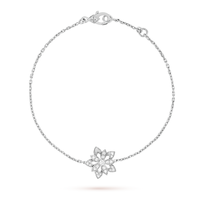18K Celestial Lotus Openwork Pendant Bracelet