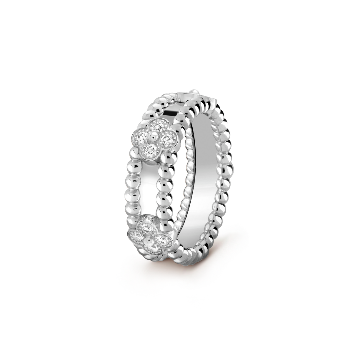 18K Celestial Perl̩e Clovers Ring