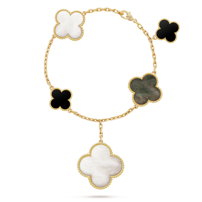 18K Celestial Magic Alhambra Five Motifs Clover Bracelet
