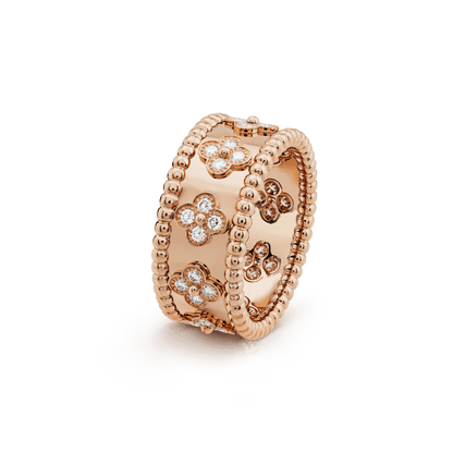 18K Celestial Perl̩e Clovers Ring