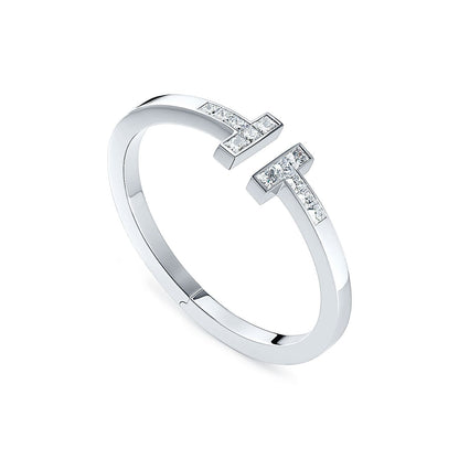 18K Celestial T Diamond Square Bracelet