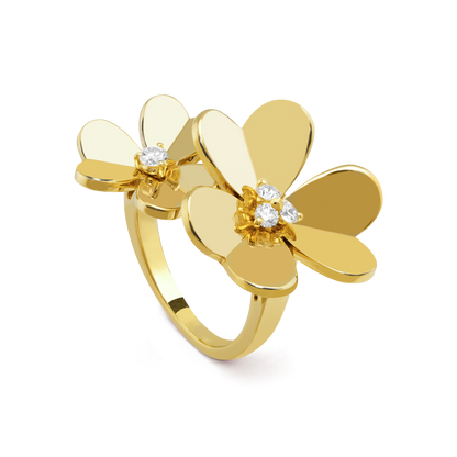 18K Celestial Frivole Between the Finger Ring