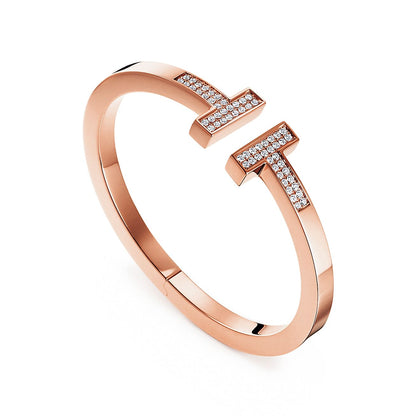 18K Celestial T Diamond Square Bracelet