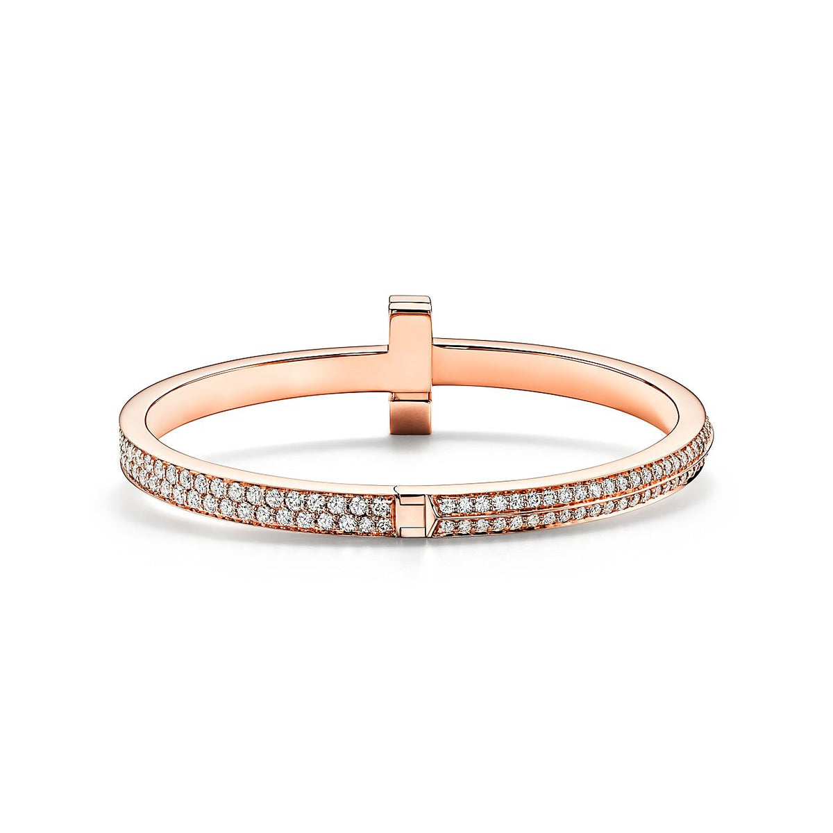 18K Celestial T1 Wide Diamond Hinged Bangle Bracelet