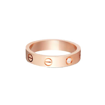 18K Celestial Love Wedding One Diamond Ring